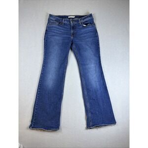 Levis Jeans Womens 31 Blue Denim Superlow Boot Cut Denim Zip Fly Medium Wash